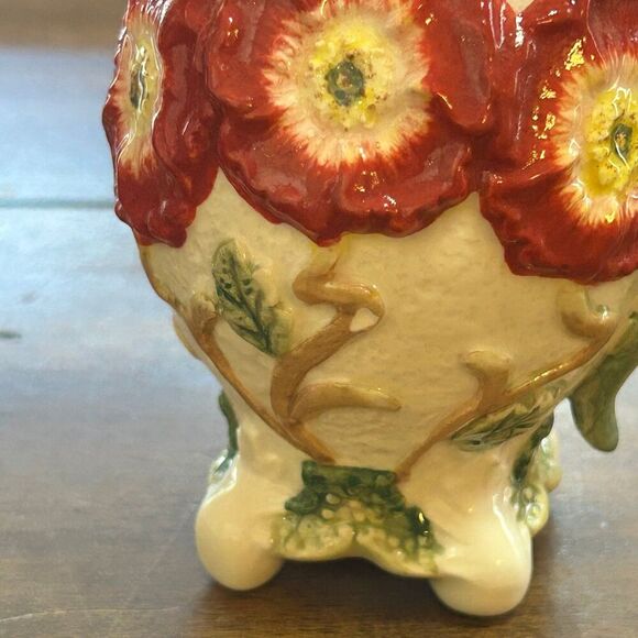 Kaldun & Bogle Red Poppies Ceramic Cream And Sugar, Vintage Discontinued 1990s - Picture 8 of 9